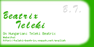 beatrix teleki business card